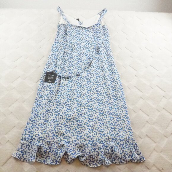 Lulu's Darling Daisies Blue Floral Print Midi Dress Womens Large Sundress - Picture 10 of 11